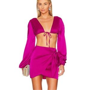 Superdown- Rissa wrap skirt set